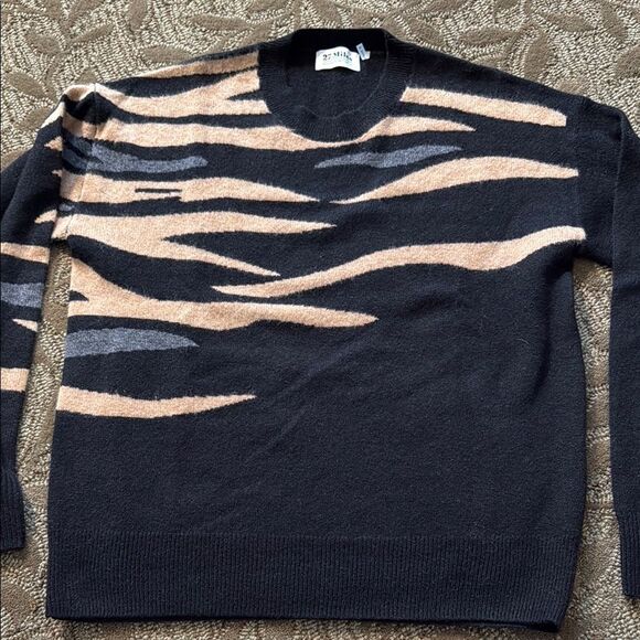 27 Miles Fawn Zebra Sweater, XS - Picture 3 of 5